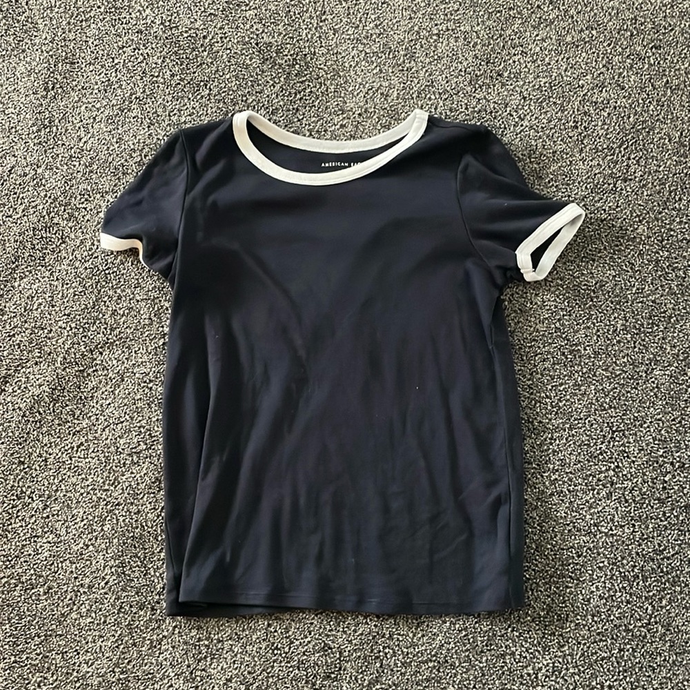 Navy blue, American Eagle, short sleeve girls shirt